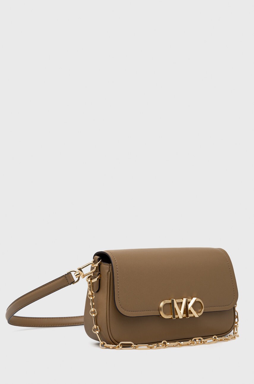 Шкіряна сумочка MICHAEL Michael Kors колір коричневий