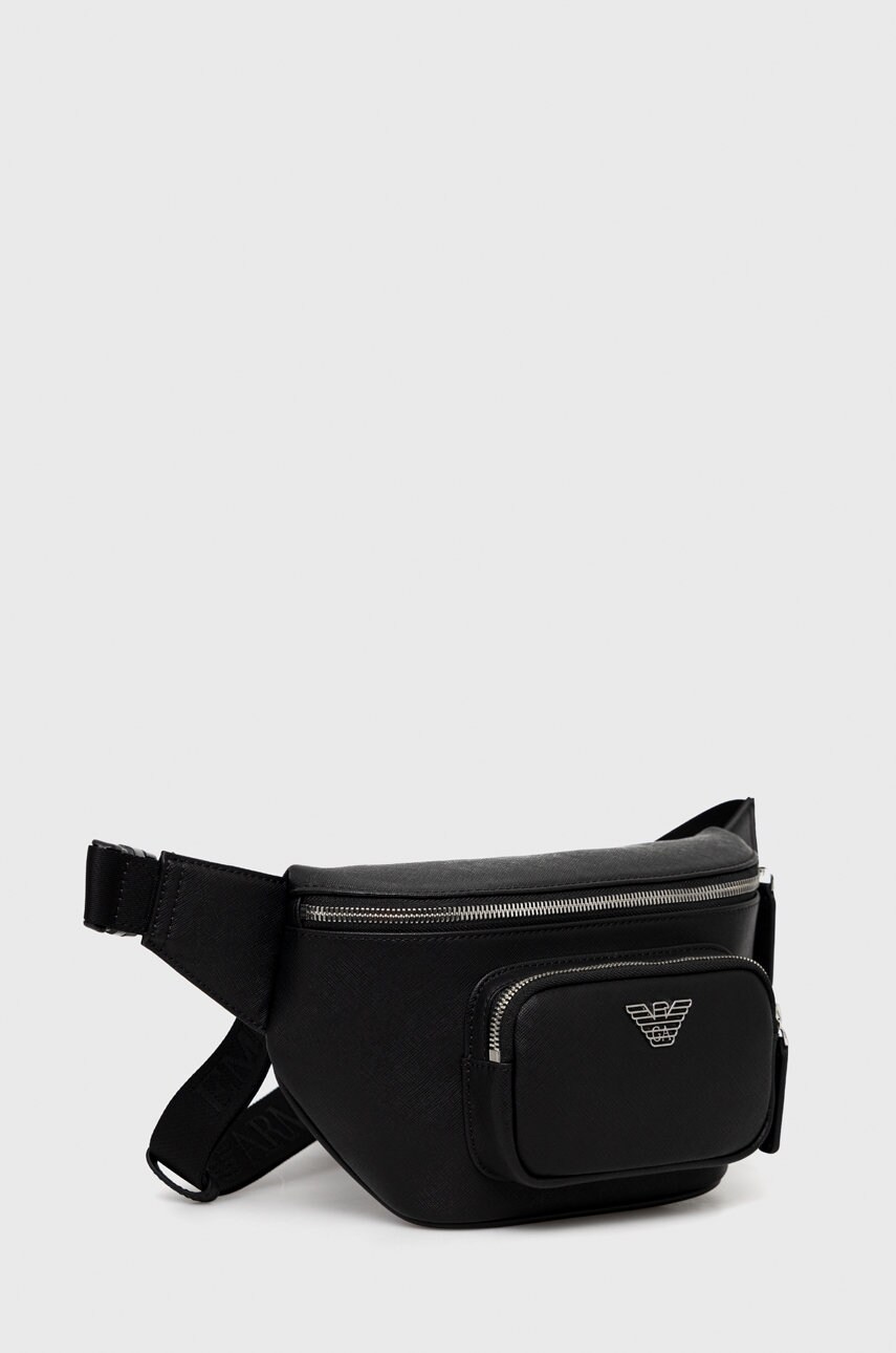 Сумка на пояс Emporio Armani колір чорний