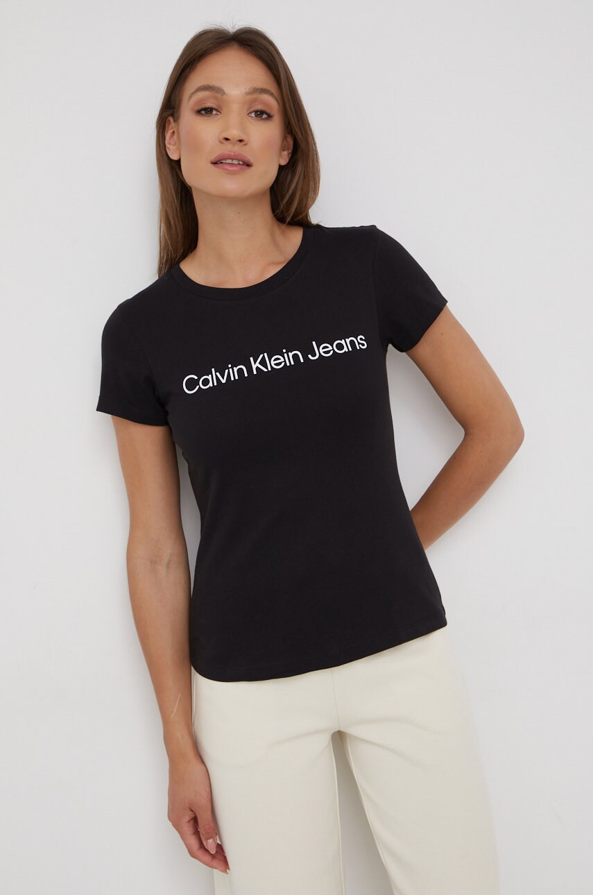 Бавовняна футболка Calvin Klein Jeans (2 шт.) колір білий