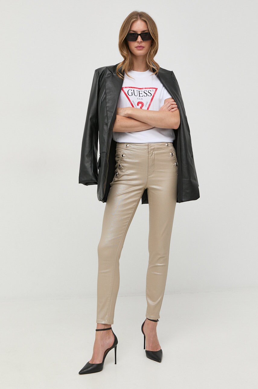 Бавовняна футболка Guess колір білий