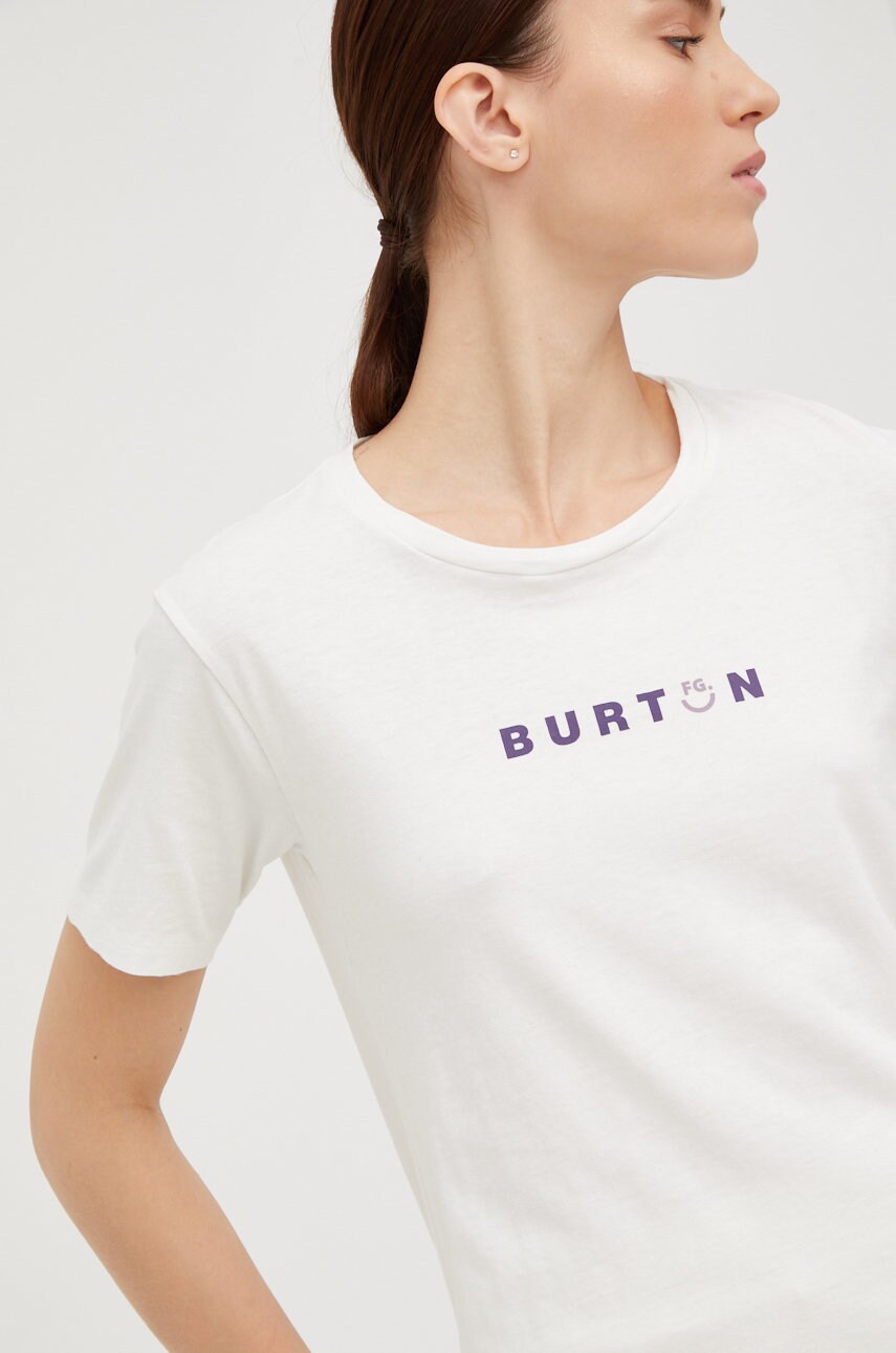 Бавовняна футболка Burton колір білий
