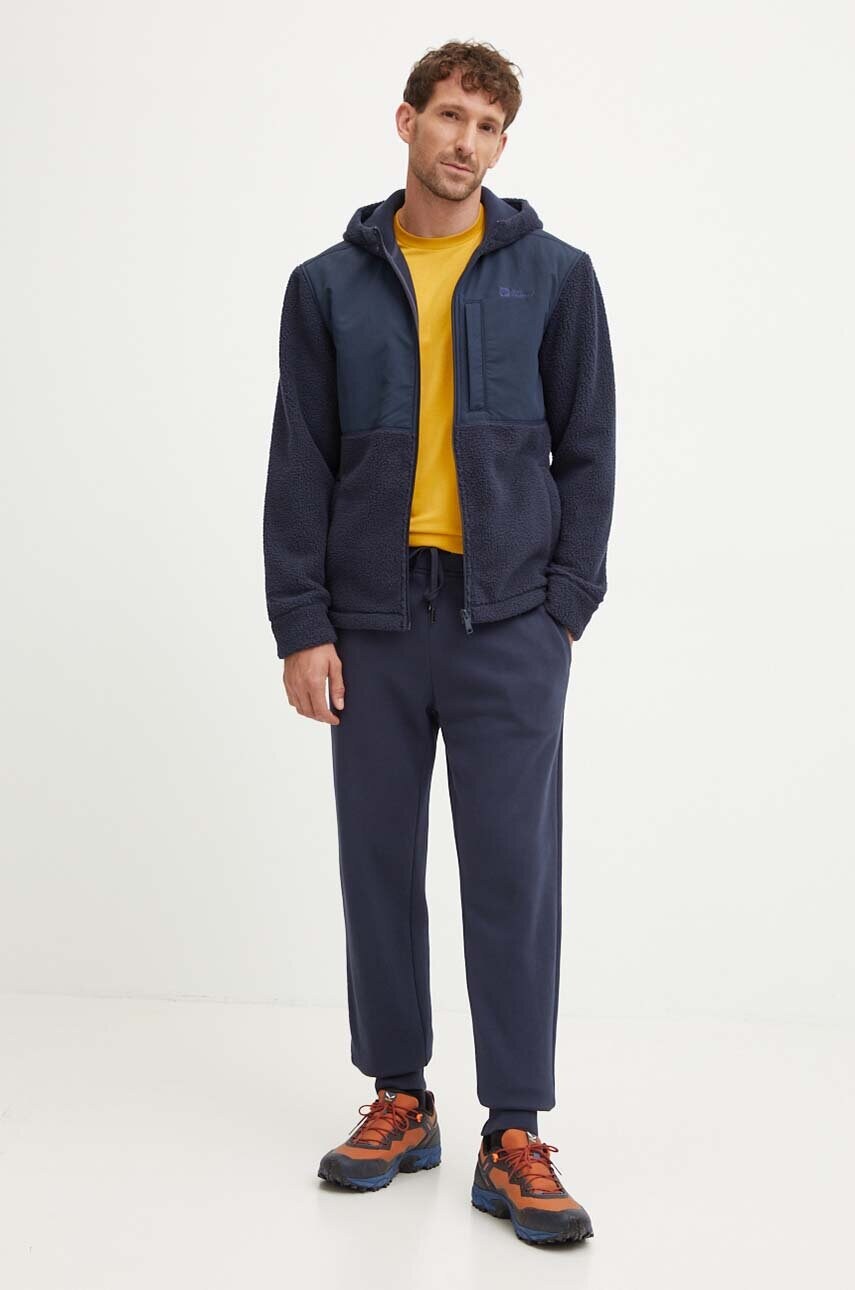 Бавовняна футболка Jack Wolfskin Essential колір бордовий однотонна 1808382
