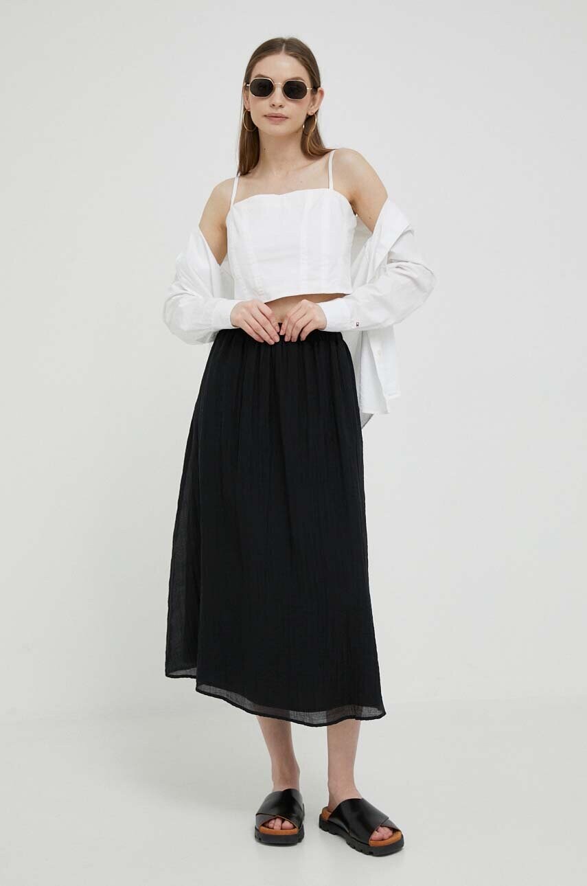 Бавовняний топ Dkny колір білий