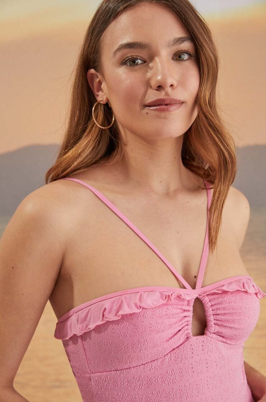 Суцільний купальник women'secret VERBENA колір рожевий м'яка чашечка 5525820