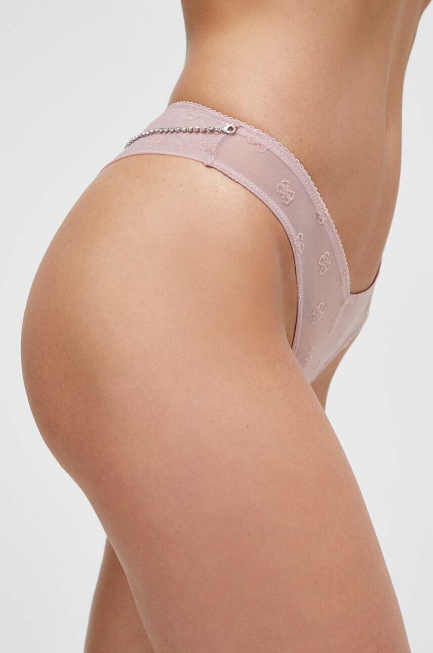 Стринги Guess колір рожевий