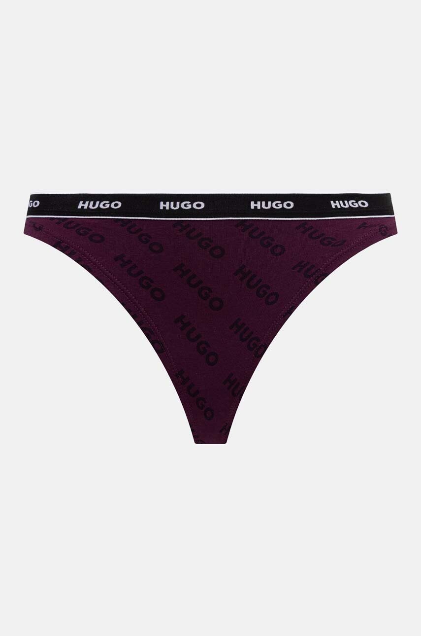 Стринги HUGO 3-pack колір чорний
