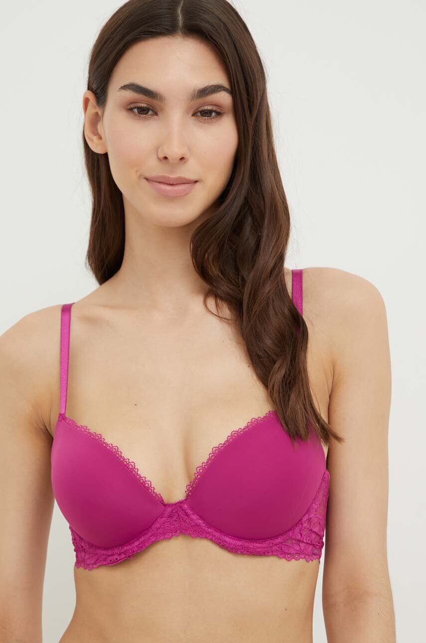 Бюстгальтер Calvin Klein Underwear колір фіолетовий однотонний