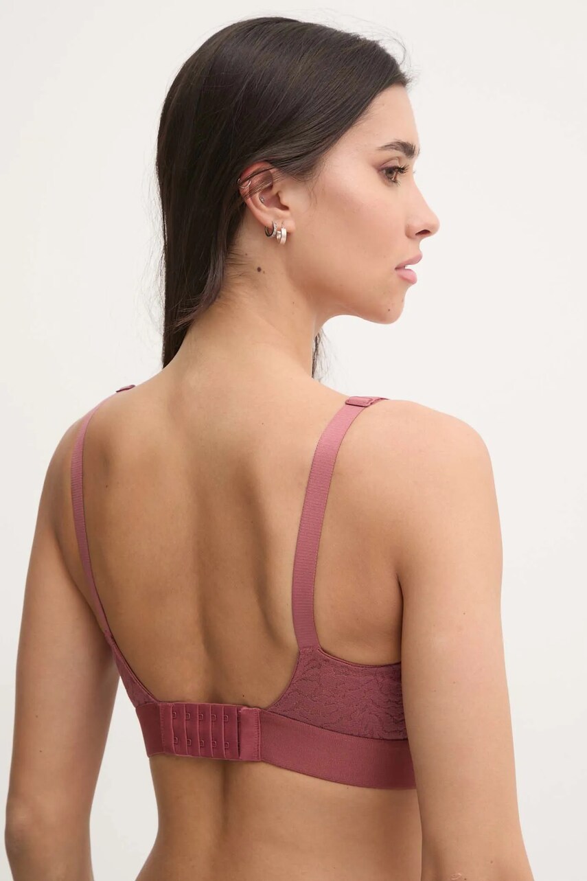 Бюстгальтер для годування Calvin Klein Underwear колір червоний мереживо однотонний 000QF7343E