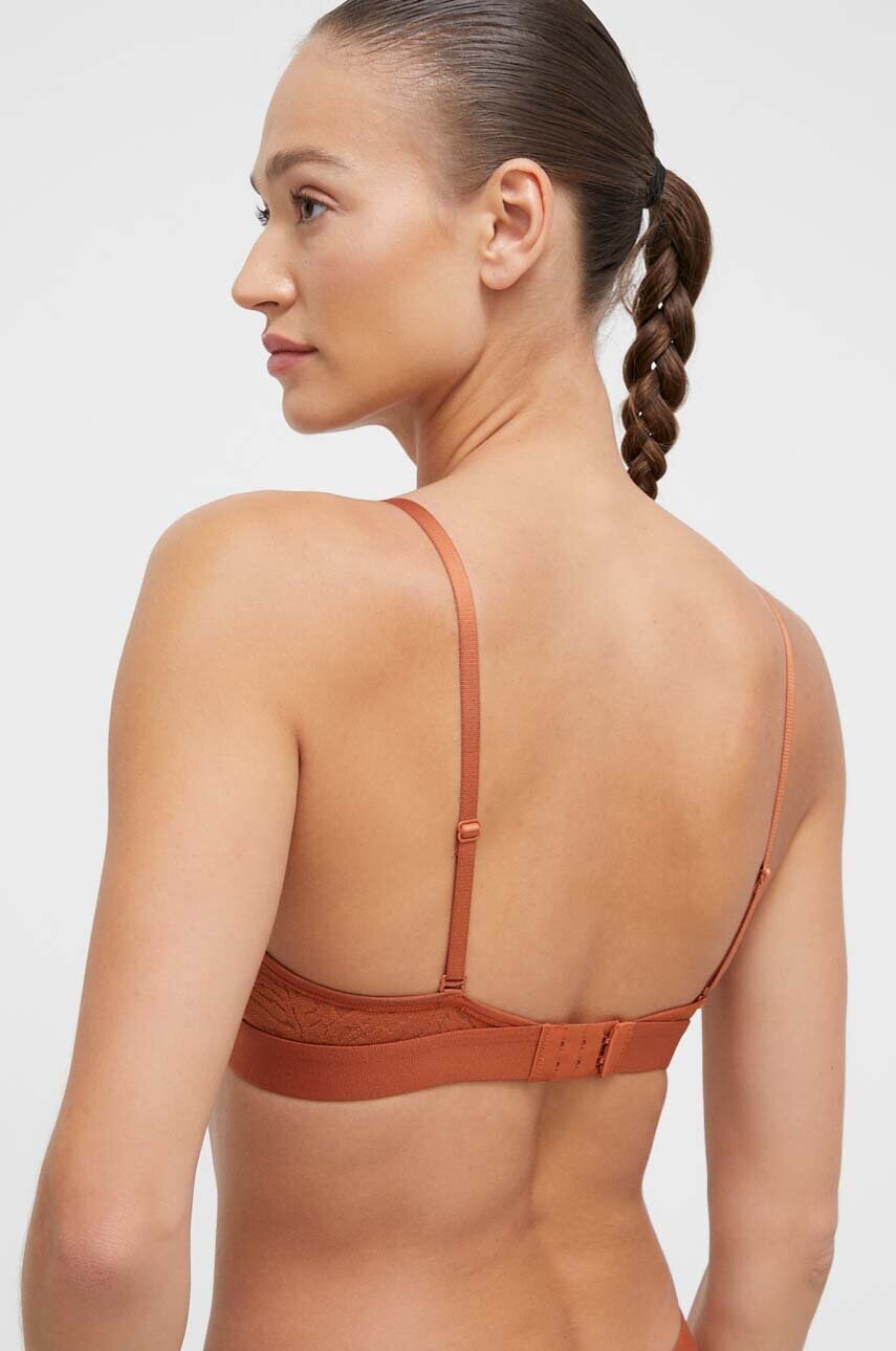 Бюстгальтер Calvin Klein Underwear колір помаранчевий однотонний 000QF7491E