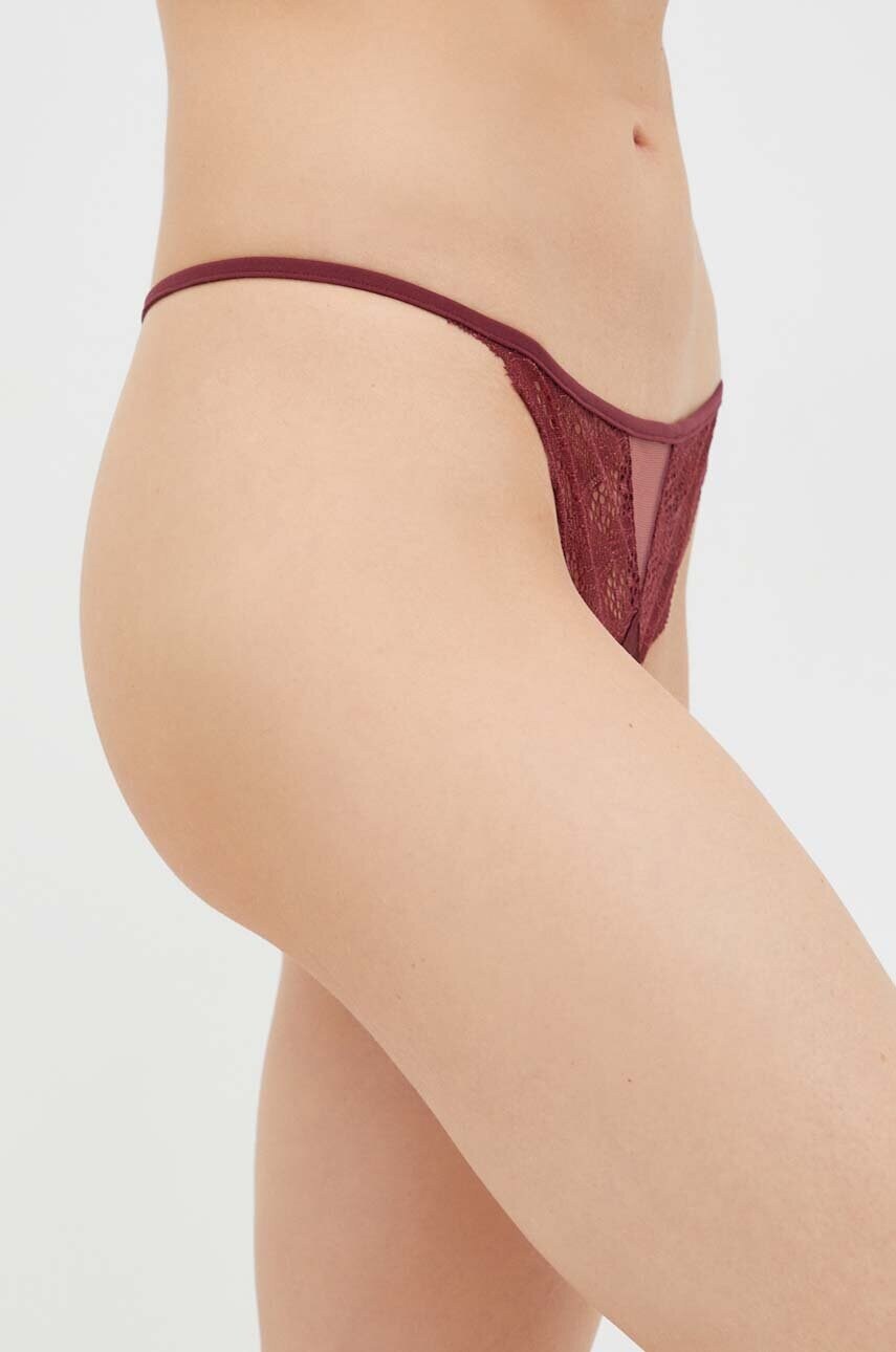 Стринги Calvin Klein Underwear колір бордовий