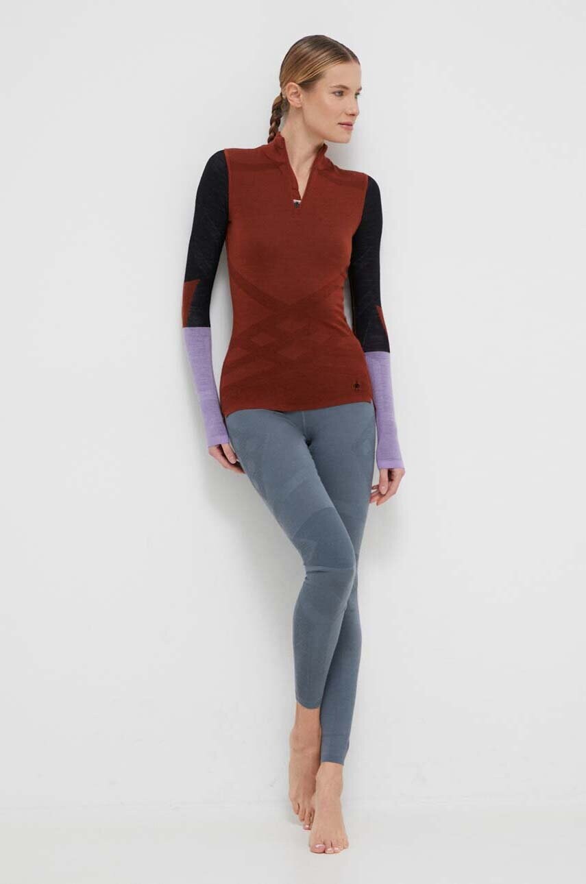 Функціональний лонгслів Smartwool Intraknit Thermal Merino колір коричневий