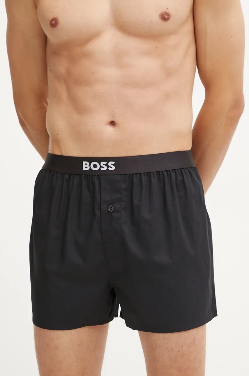 Бавовняні боксери BOSS 2-pack колір чорний