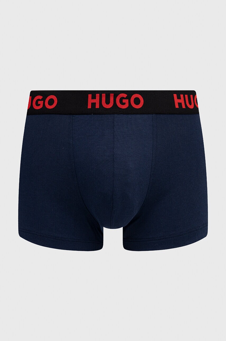 Купити Боксери HUGO 3-pack чоловічі колір синій – головне зображення
