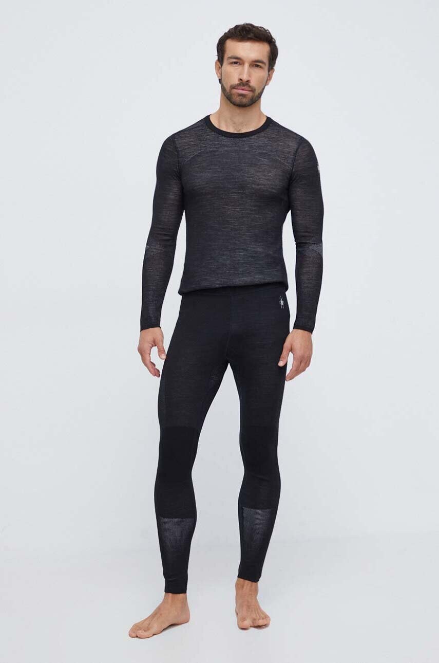 Функціональний лонгслів Smartwool Intraknit Thermal Merino колір чорний