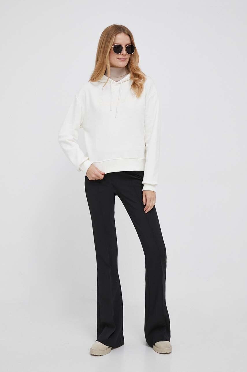 Кофта Pepe Jeans Nanette жіноча колір бежевий з капюшоном з аплікацією