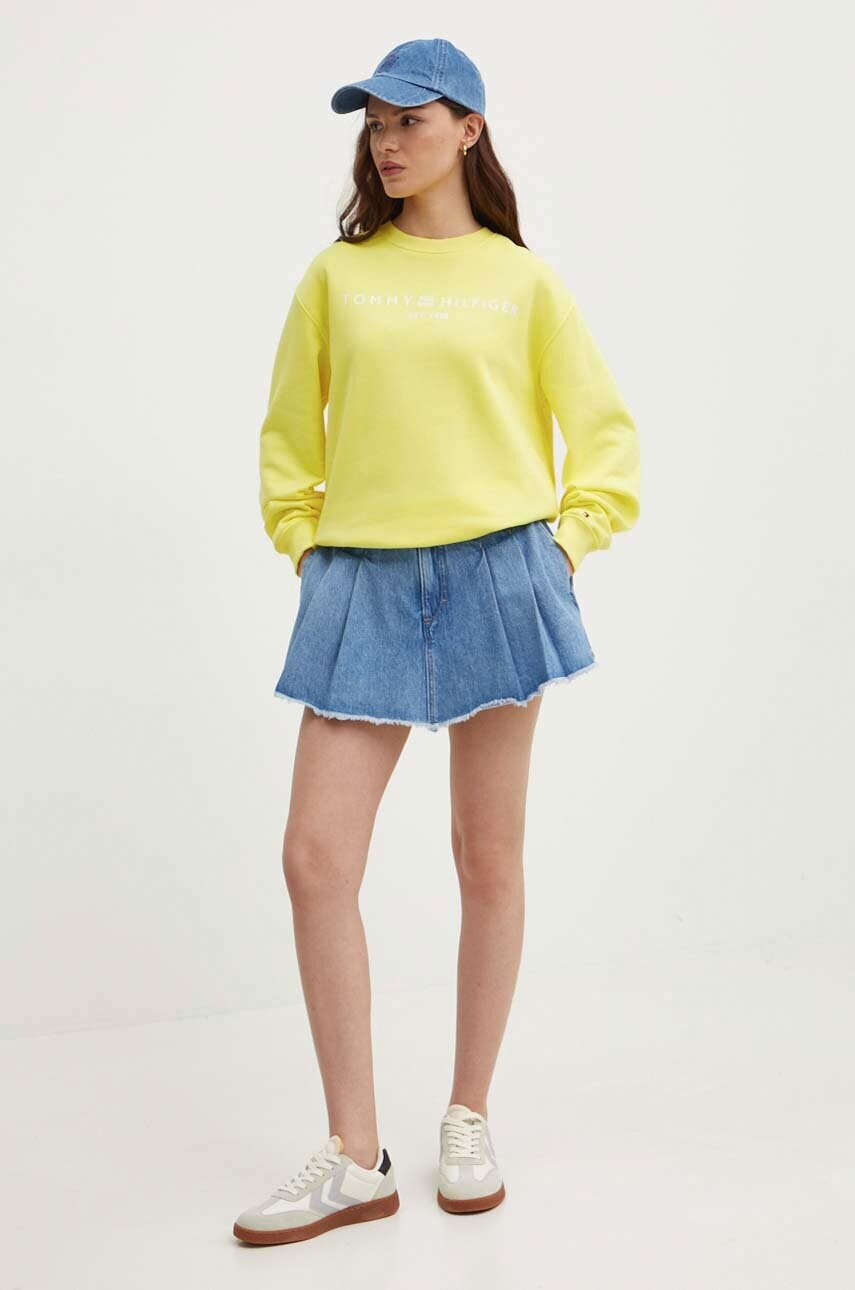 Кофта Tommy Hilfiger жіноча колір жовтий з принтом WW0WW39791