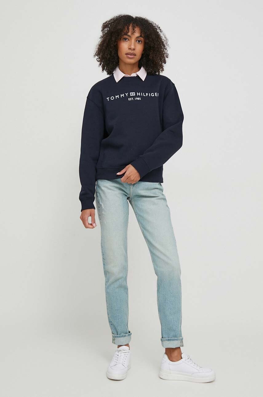 Кофта Tommy Hilfiger жіноча колір синій з принтом WW0WW39791