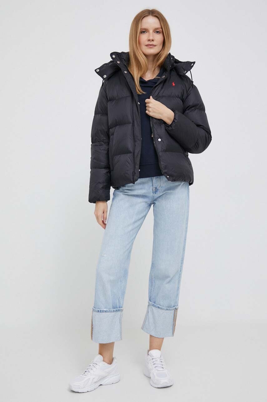 Кофта Tommy Hilfiger жіноча колір синій з капюшоном однотонна