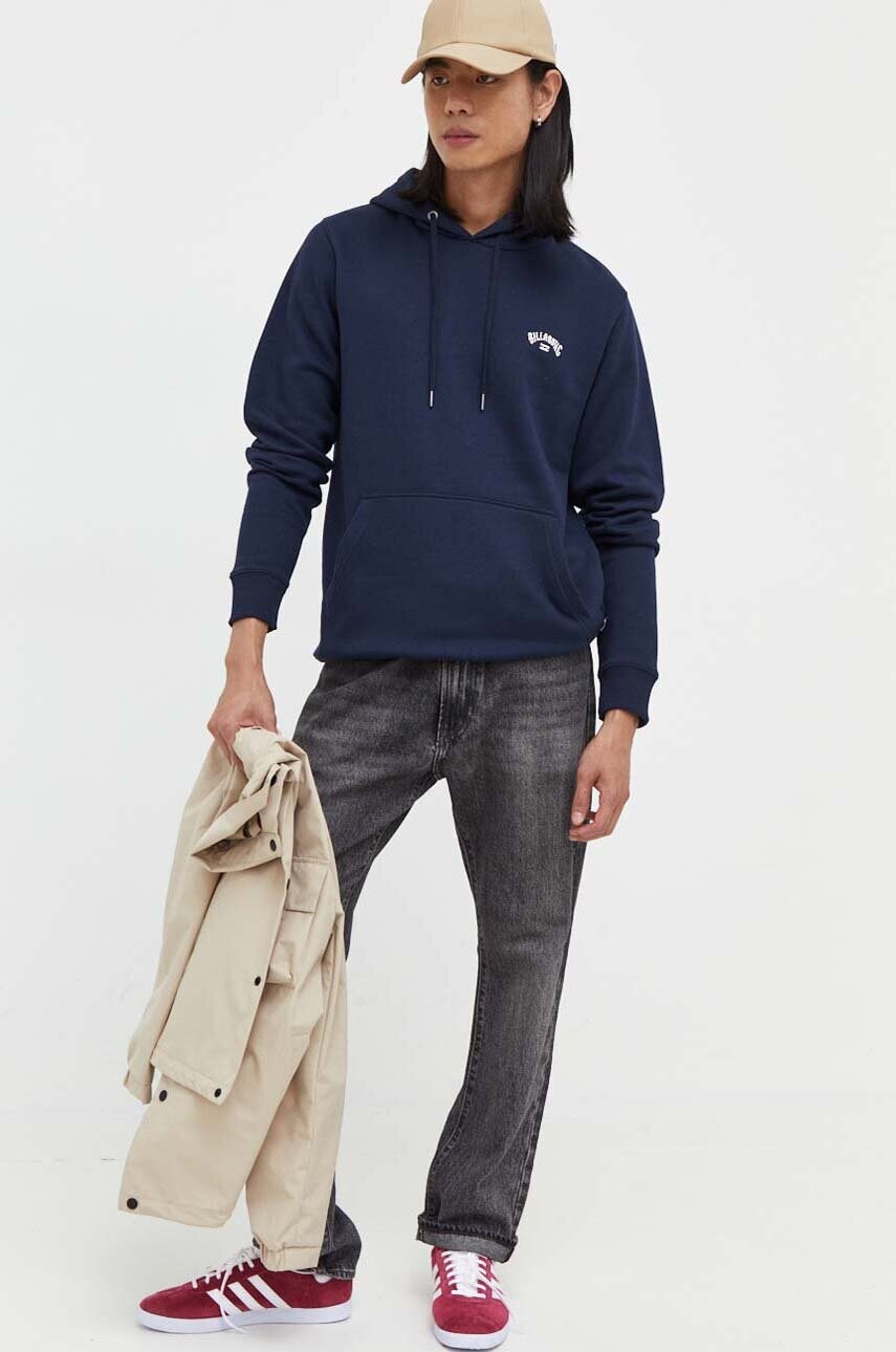 Кофта Billabong чоловіча колір синій з капюшоном меланж