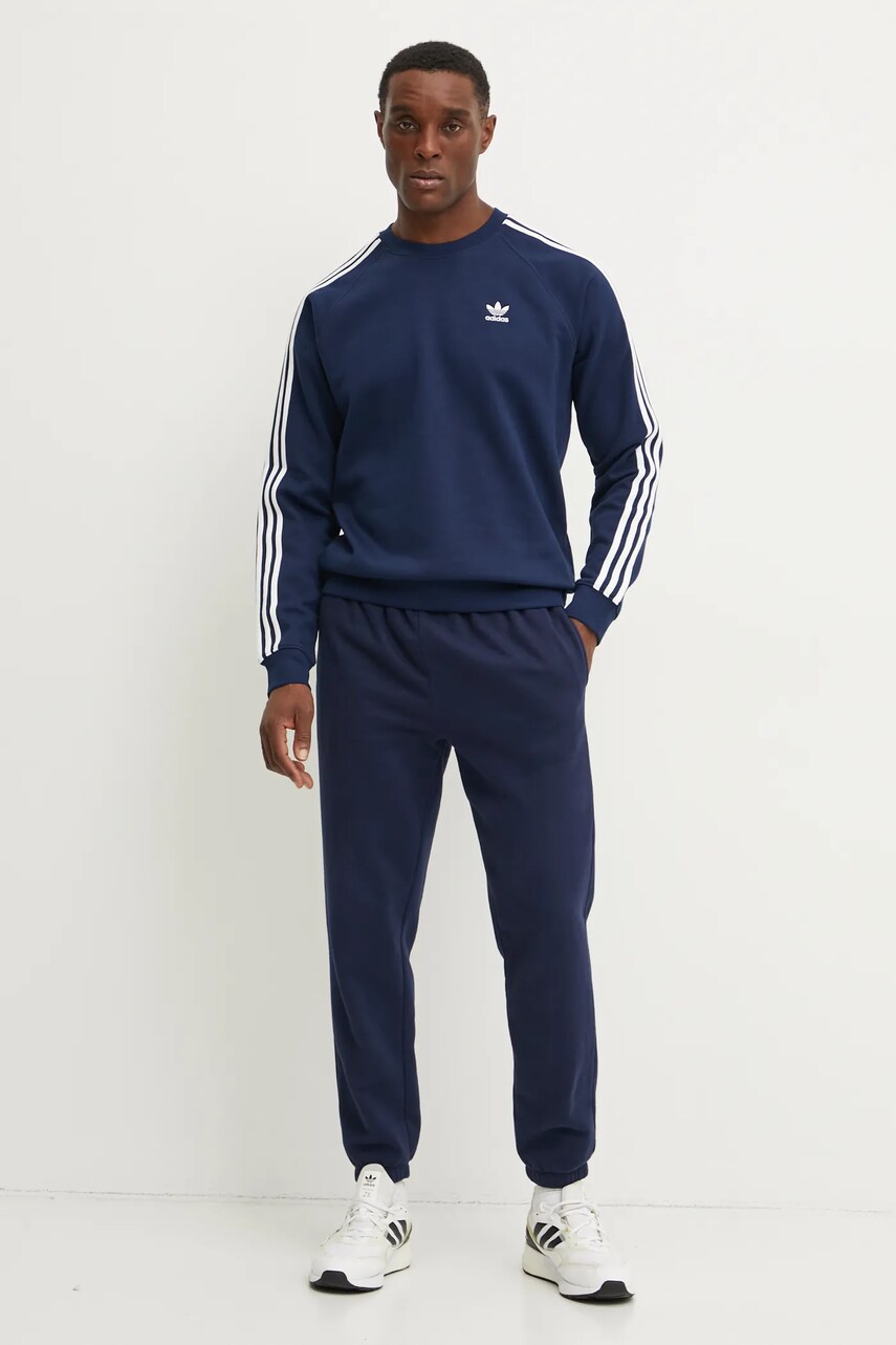 Кофта adidas Originals 3-Stripes чоловіча колір синій з принтом IM4515