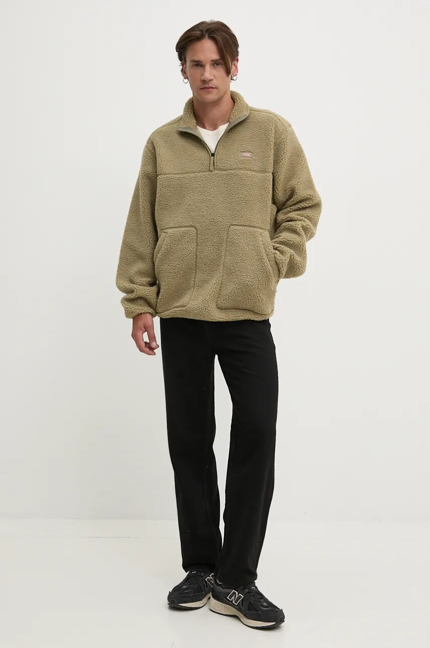 Кофта Dickies чоловіча колір зелений однотонна