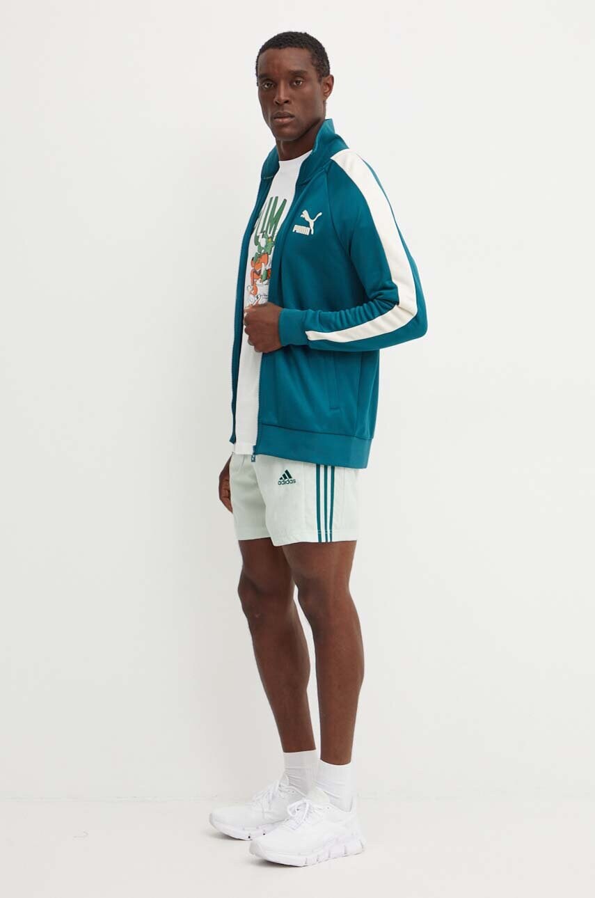 Кофта Puma чоловіча колір зелений з принтом