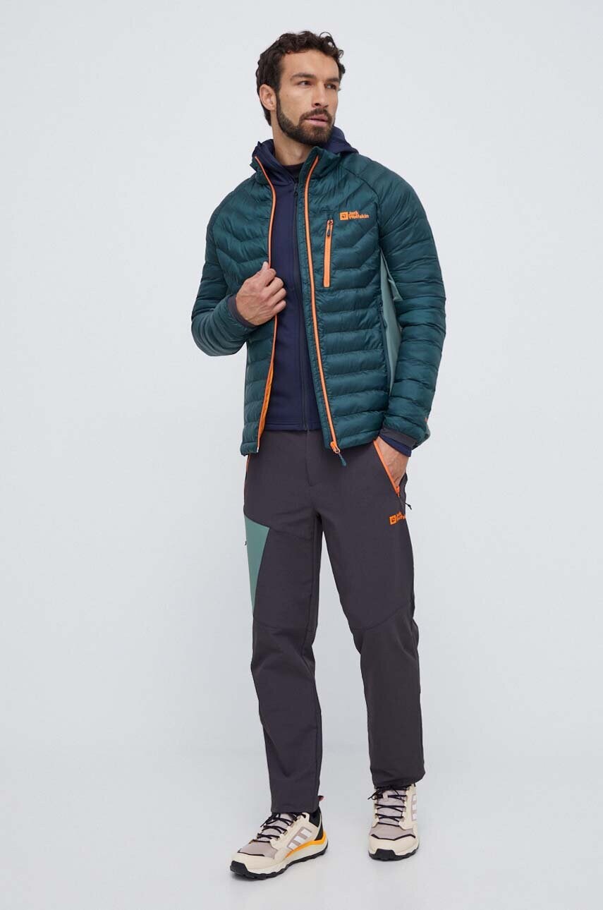 Спортивна кофта Montane Fury колір синій з капюшоном однотонна