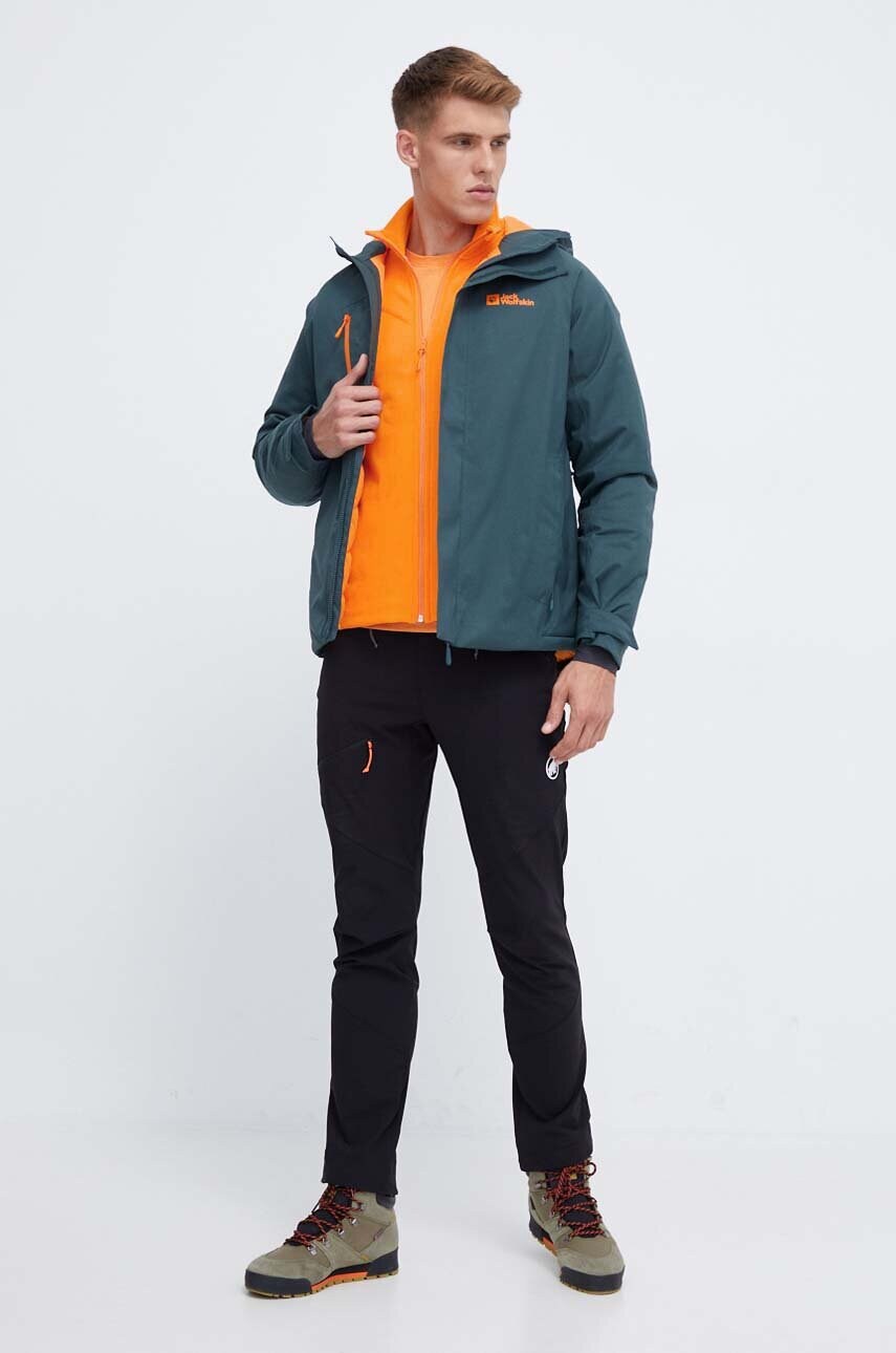 Спортивна кофта Jack Wolfskin Baiselberg колір помаранчевий однотонна