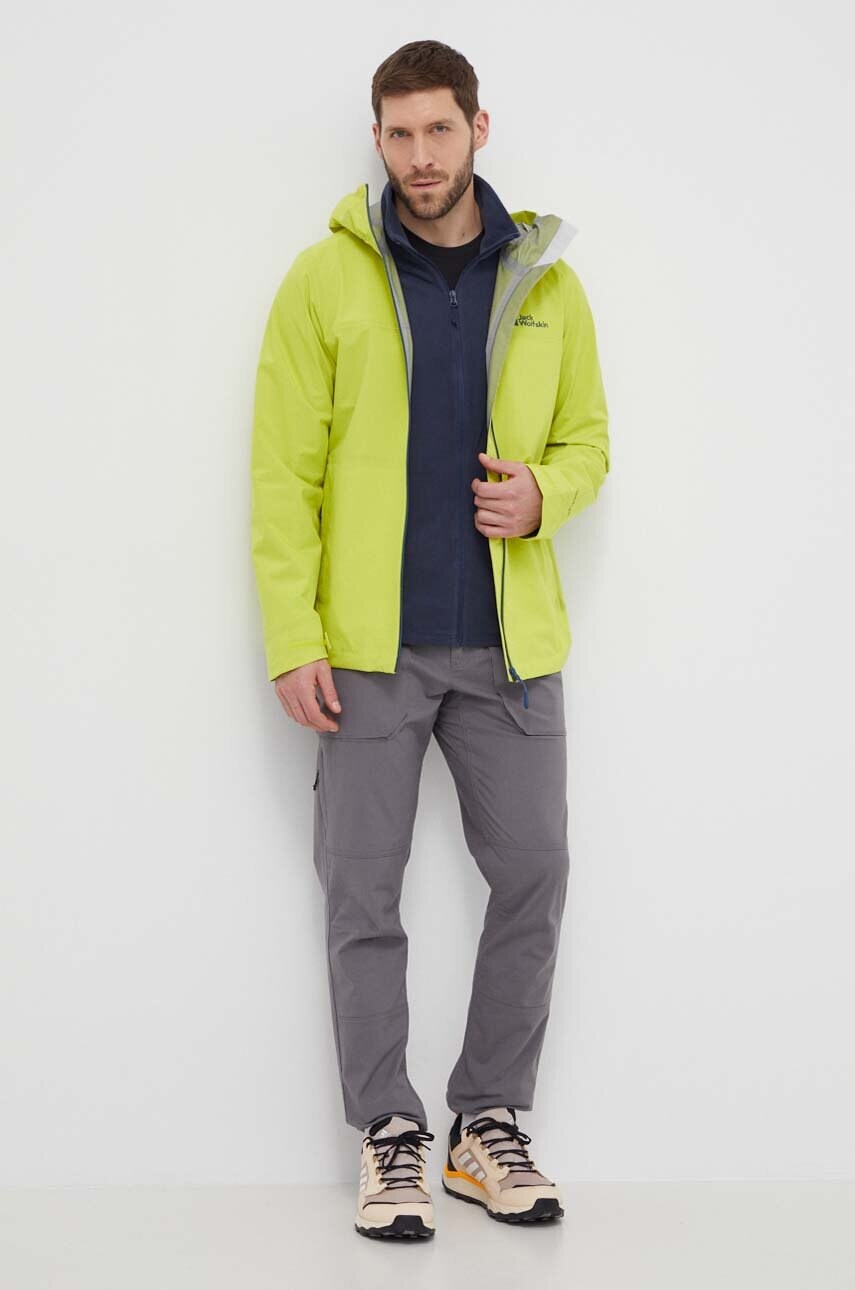 Спортивна кофта Jack Wolfskin Taunus колір червоний однотонна