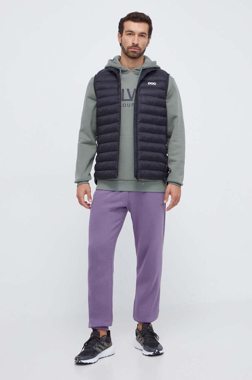 Кофта Colourwear чоловіча колір зелений з капюшоном з принтом
