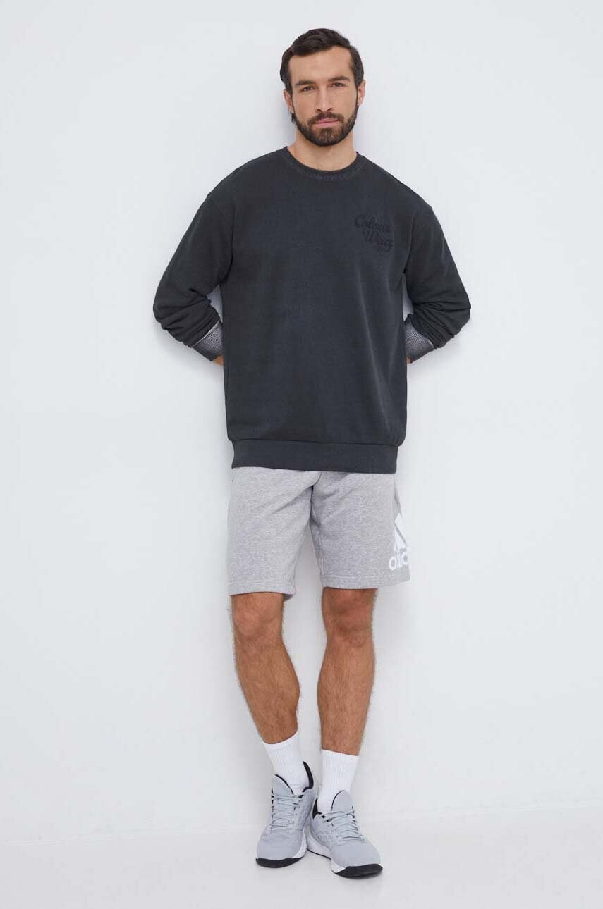 Бавовняна кофта Colourwear чоловіча колір сірий з аплікацією