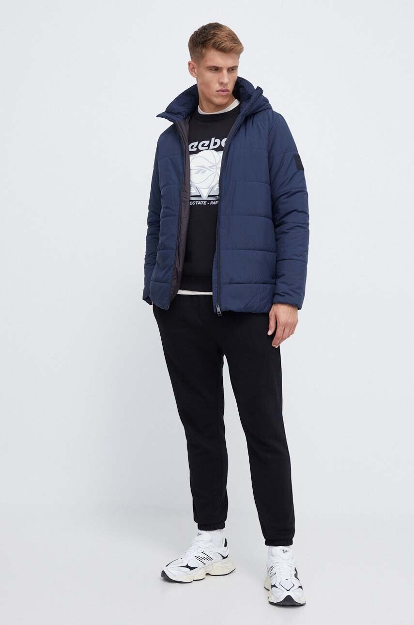 Кофта Reebok Classic Basketball чоловіча колір чорний з принтом