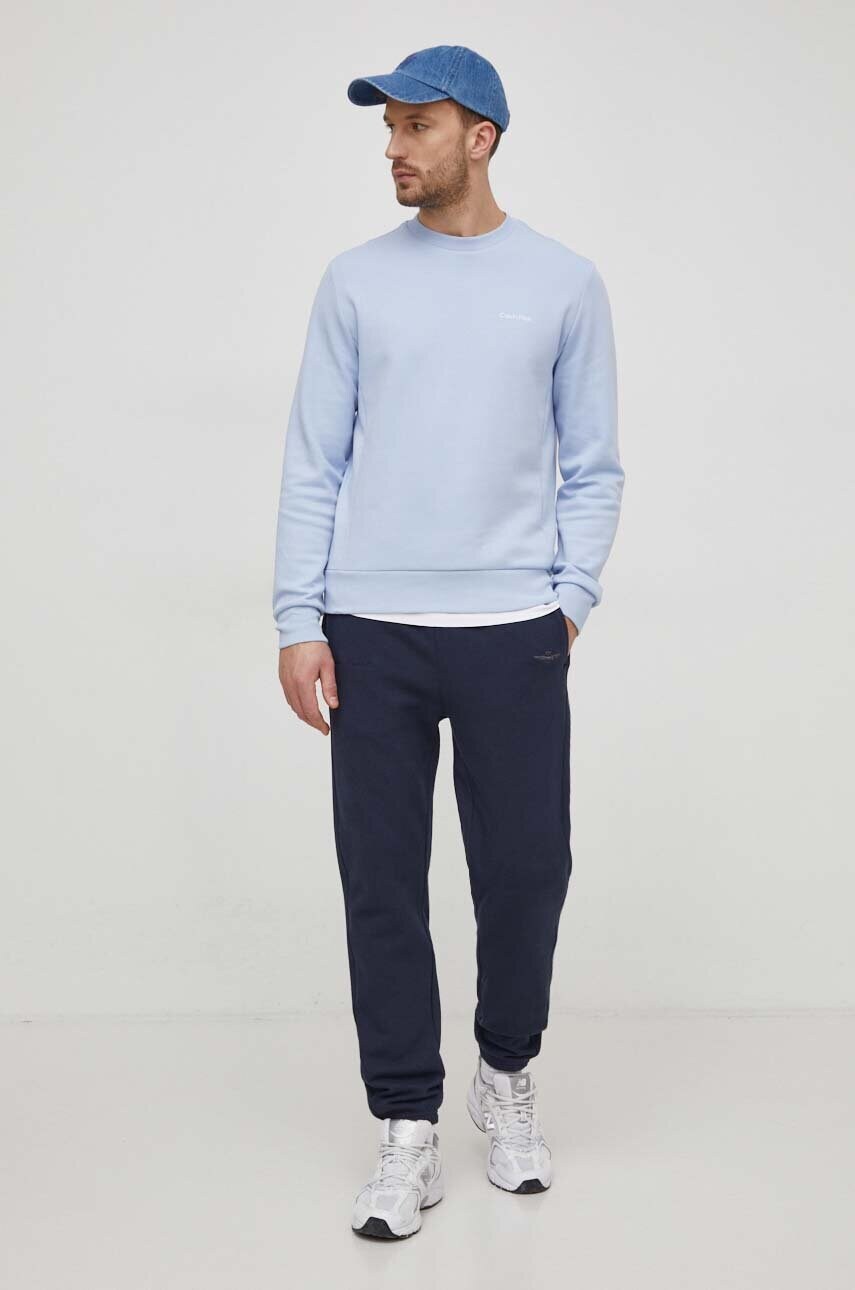 Кофта Calvin Klein чоловіча колір зелений однотонна