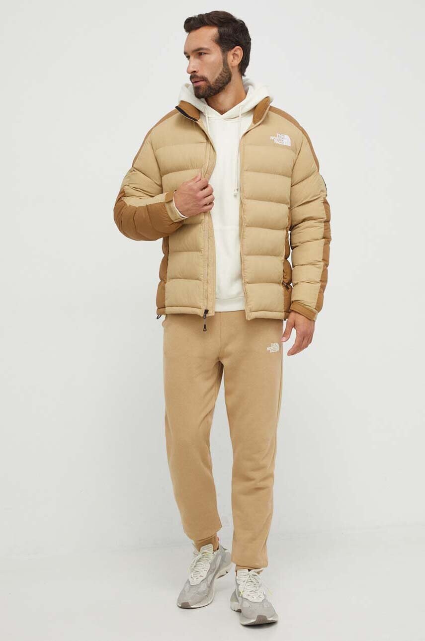 Кофта Reebok Classic чоловіча колір бежевий з капюшоном однотонна