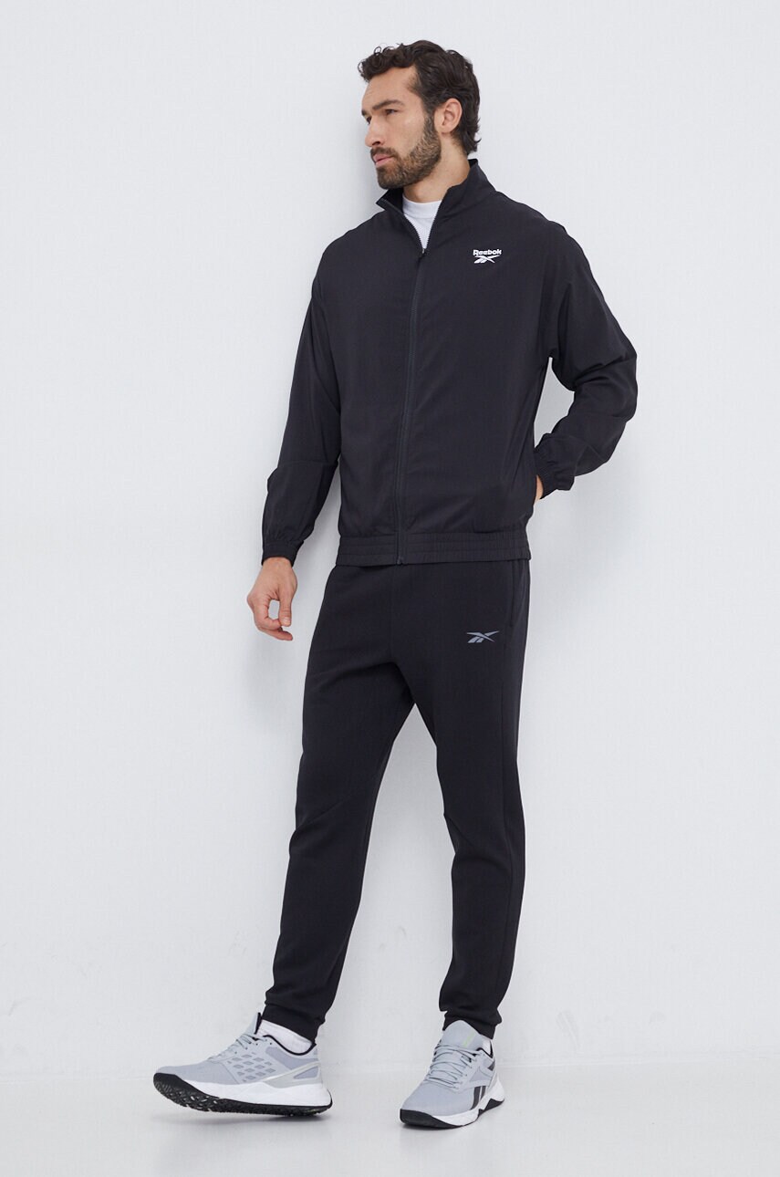 Кофта Reebok чоловіча колір чорний з принтом