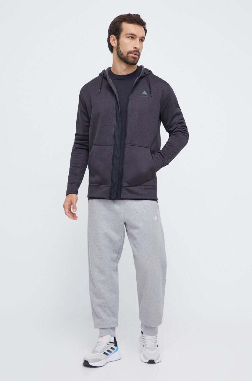 Кофта Burton чоловіча колір сірий з капюшоном однотонна