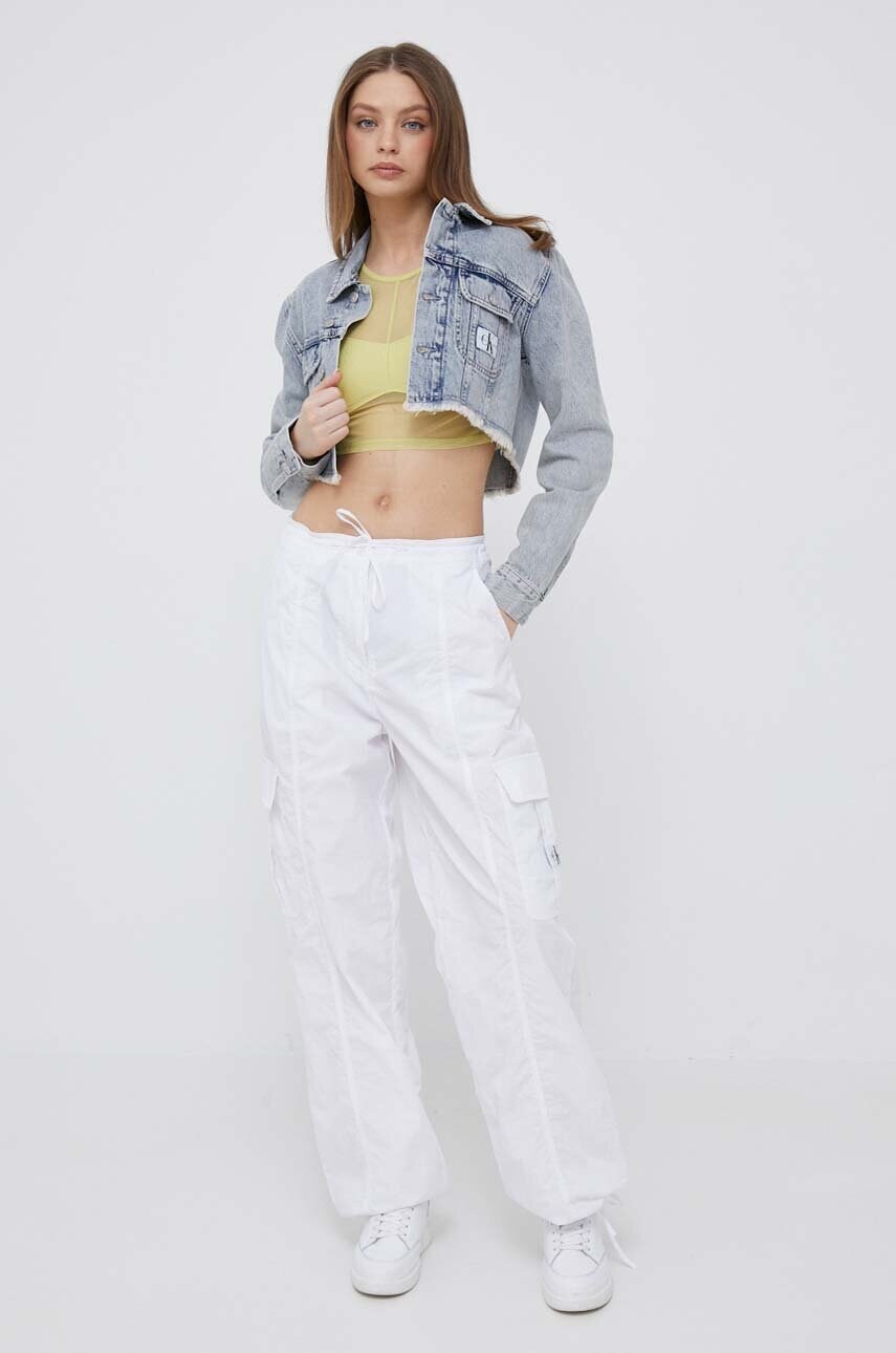 Лонгслів Calvin Klein Jeans жіночий колір жовтий