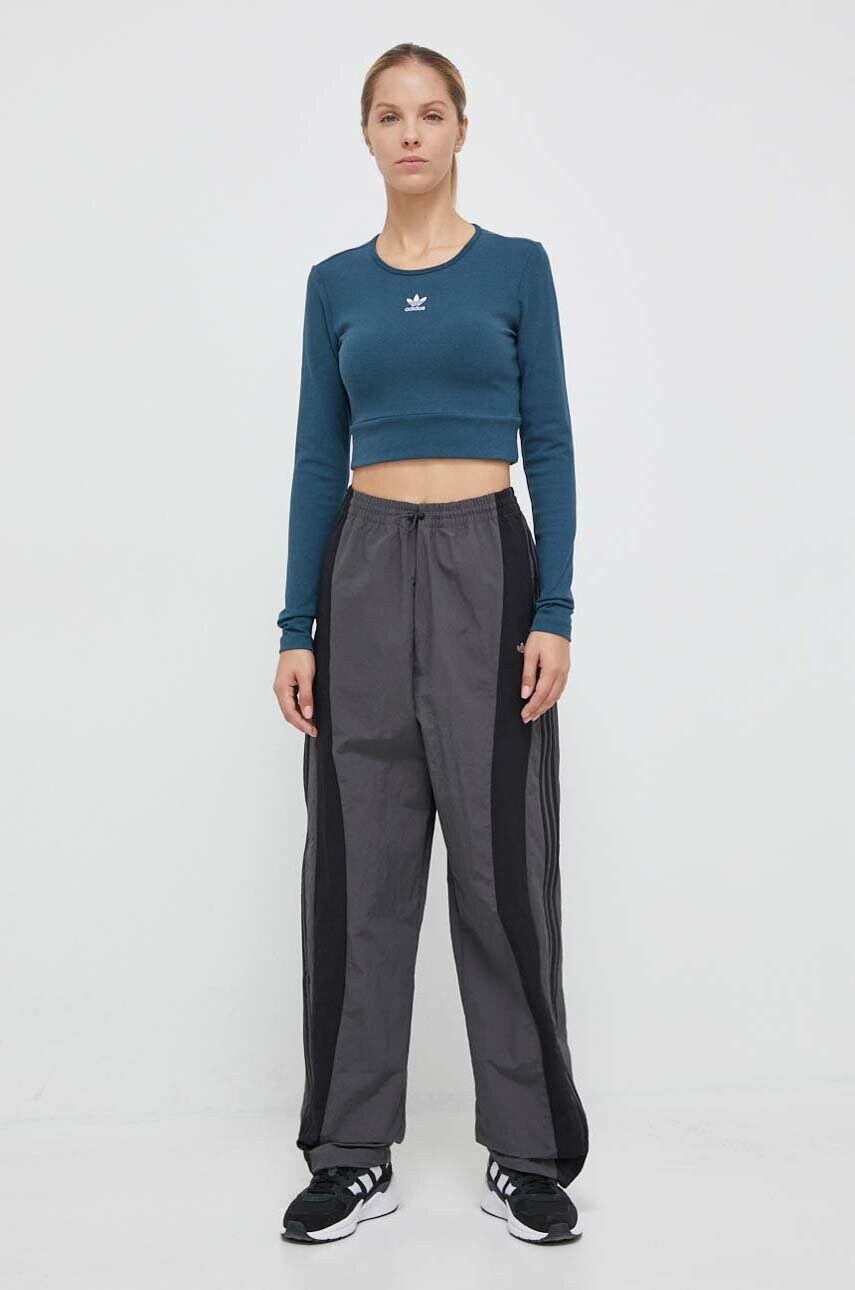 Лонгслів adidas Originals жіночий колір бірюзовий