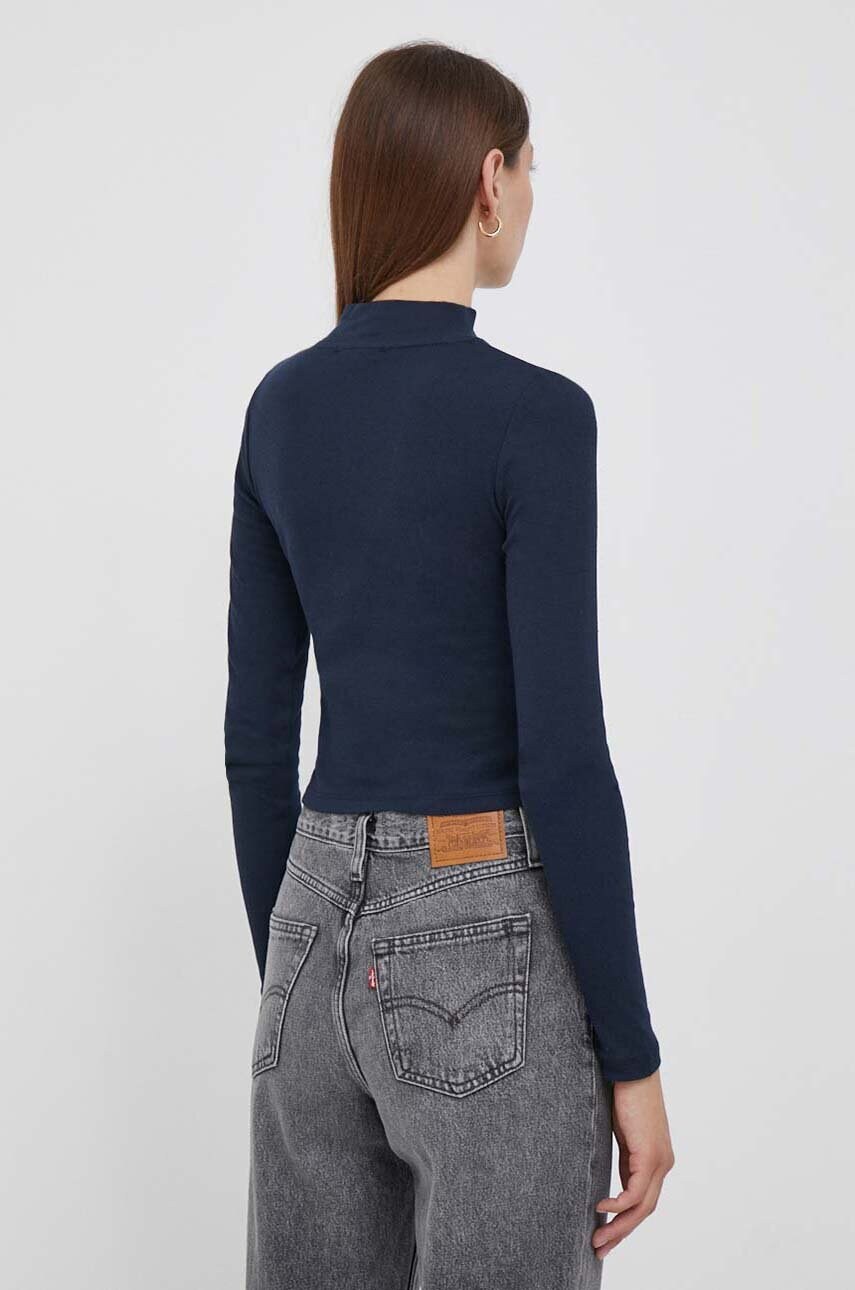 Лонгслів Pepe Jeans жіночий колір синій півгольф