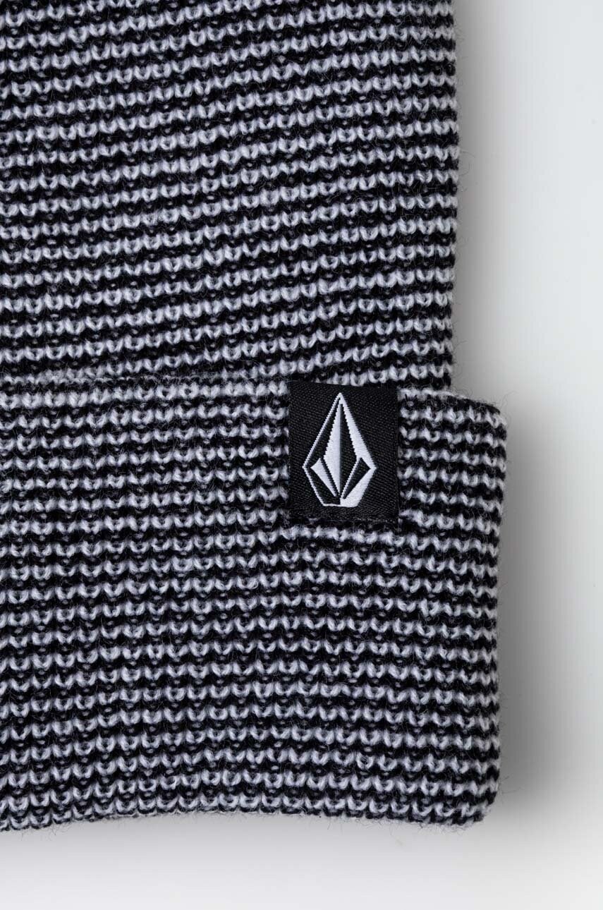 Шапка Volcom колір чорний з товстого трикотажу