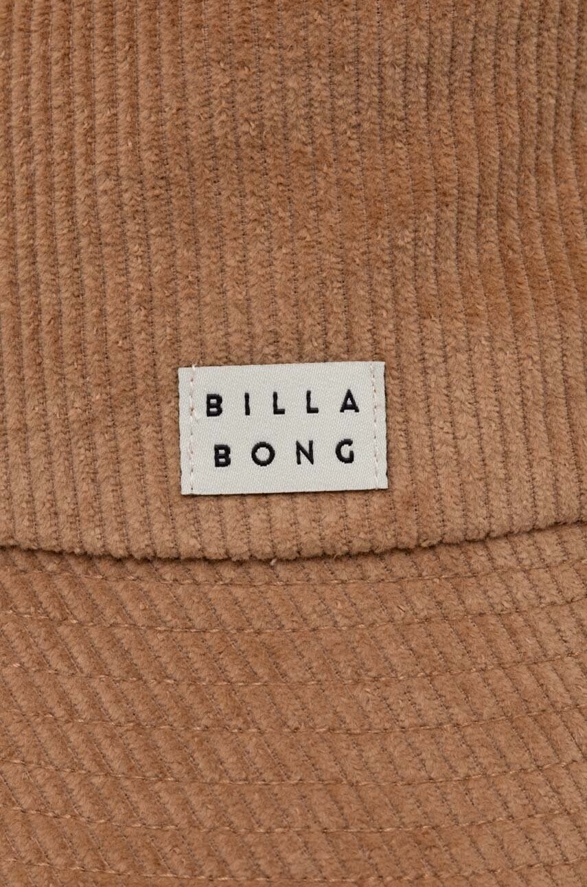Бавовняний капелюх Billabong колір бежевий з бавовни