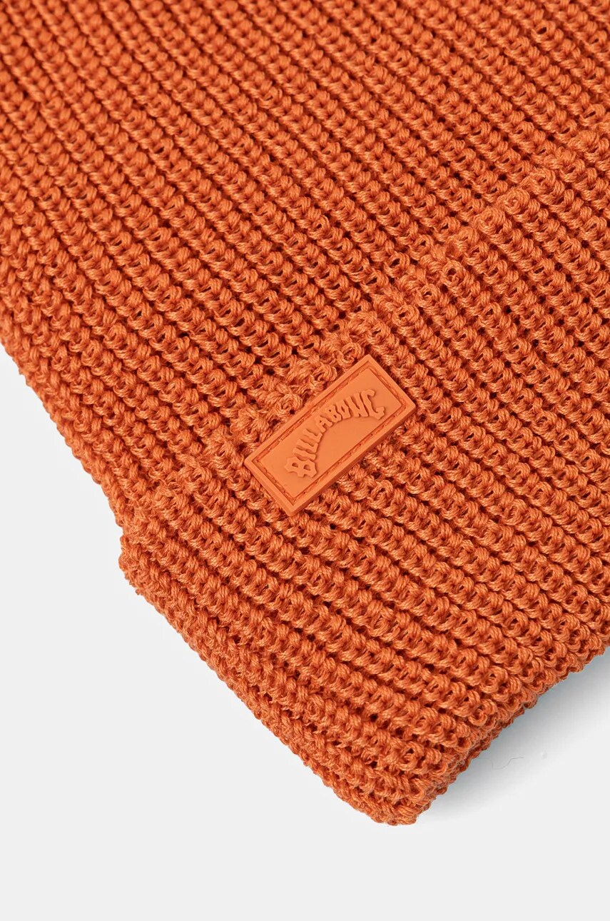 Шапка Billabong колір помаранчевий з товстого трикотажу