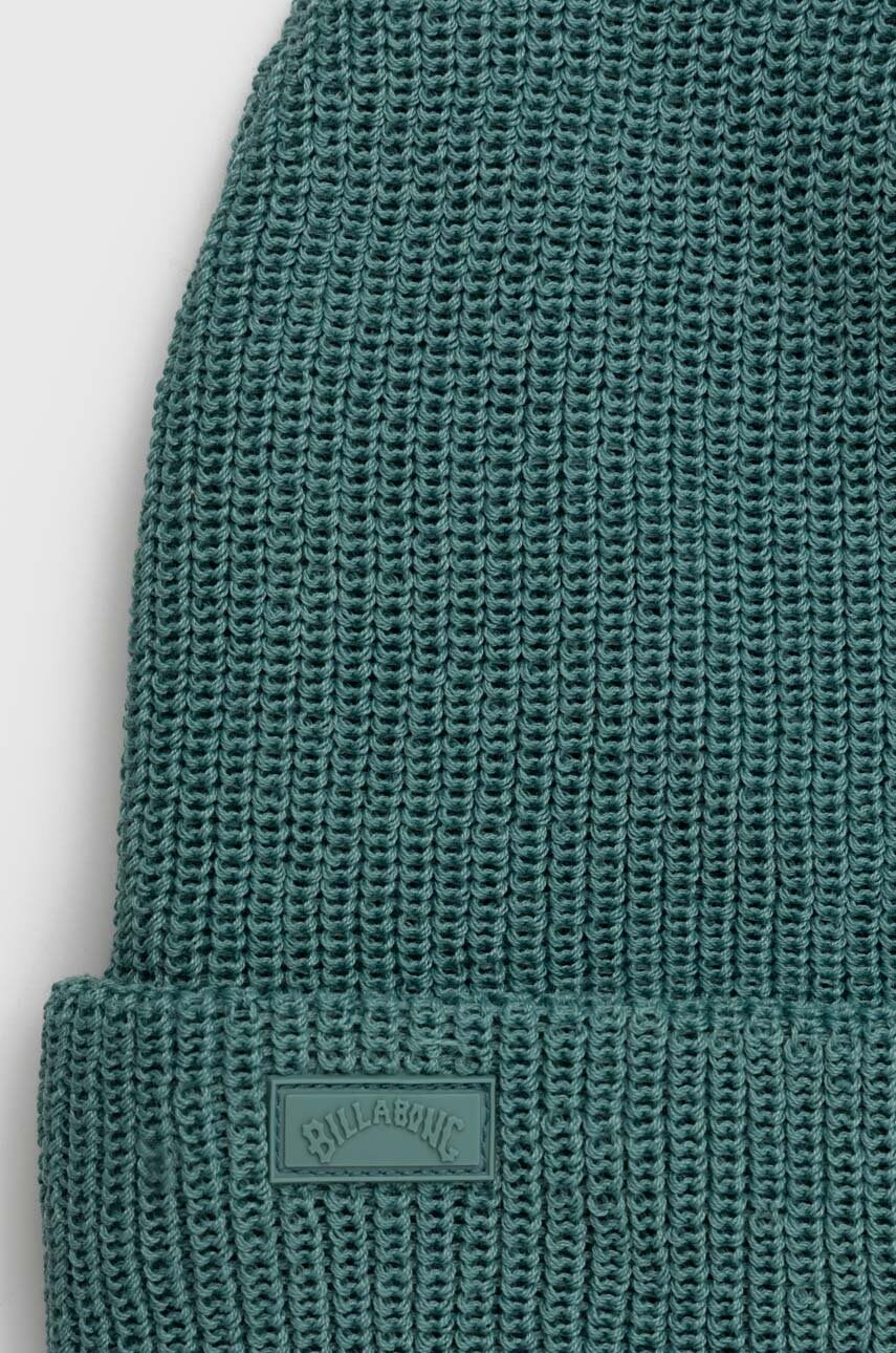 Шапка Billabong колір зелений з товстого трикотажу