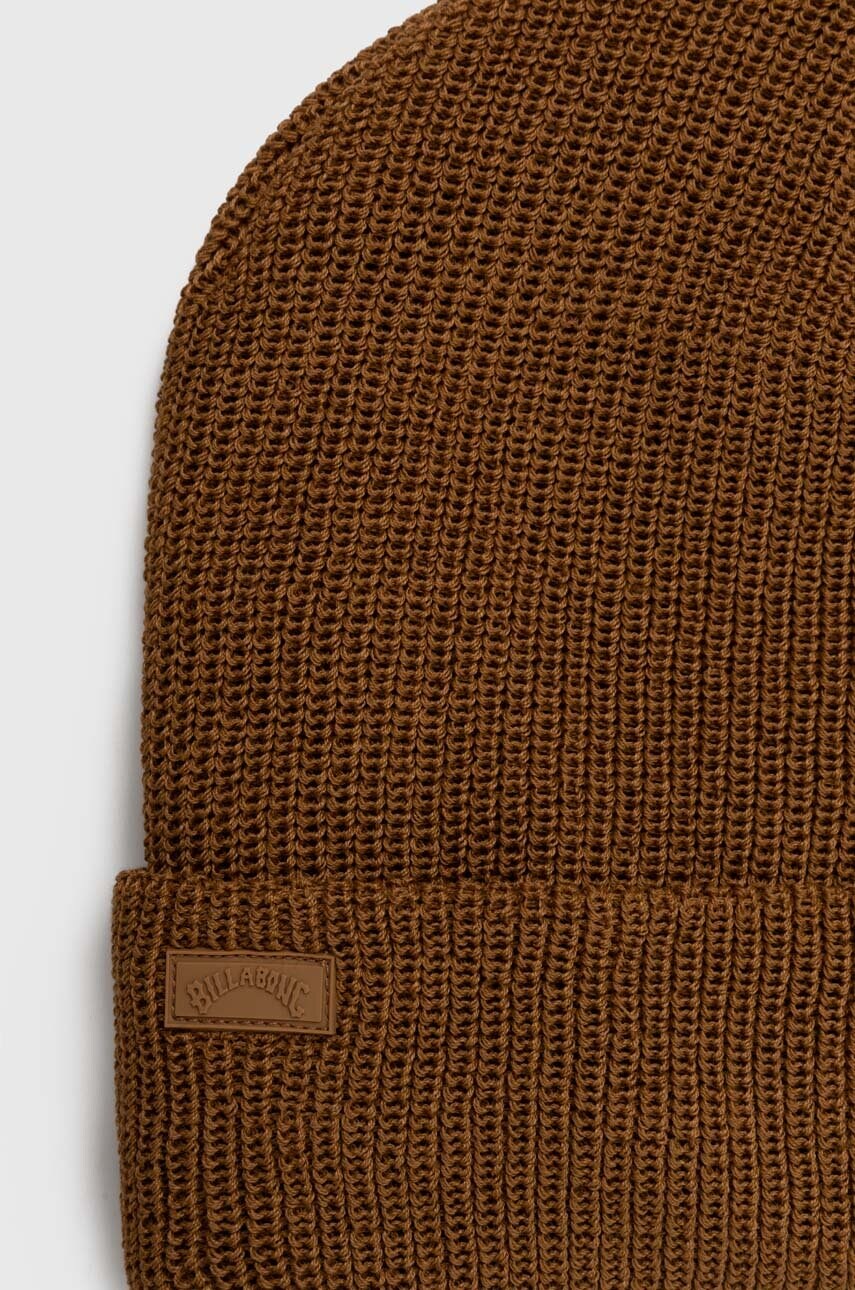 Шапка Billabong колір коричневий з товстого трикотажу