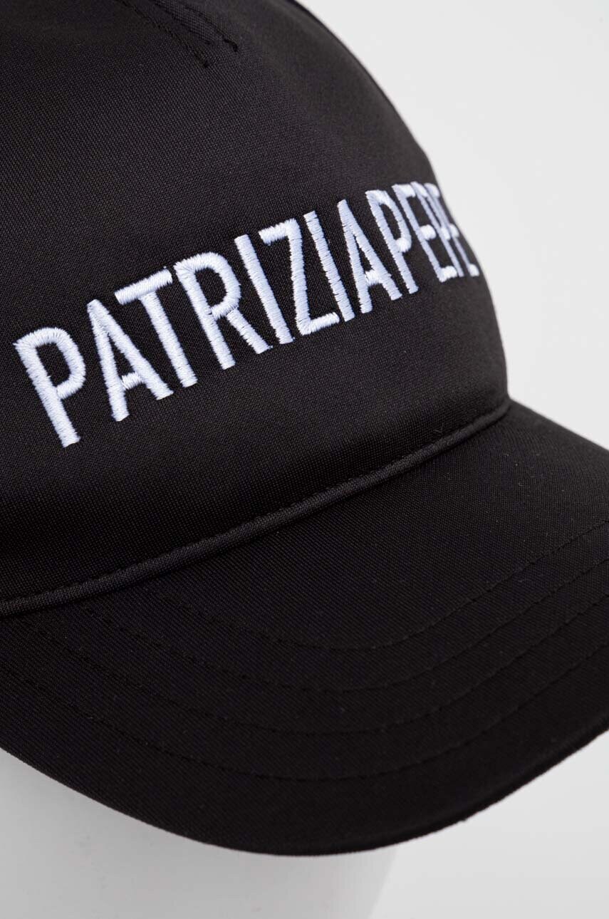 Кепка Patrizia Pepe колір чорний з аплікацією