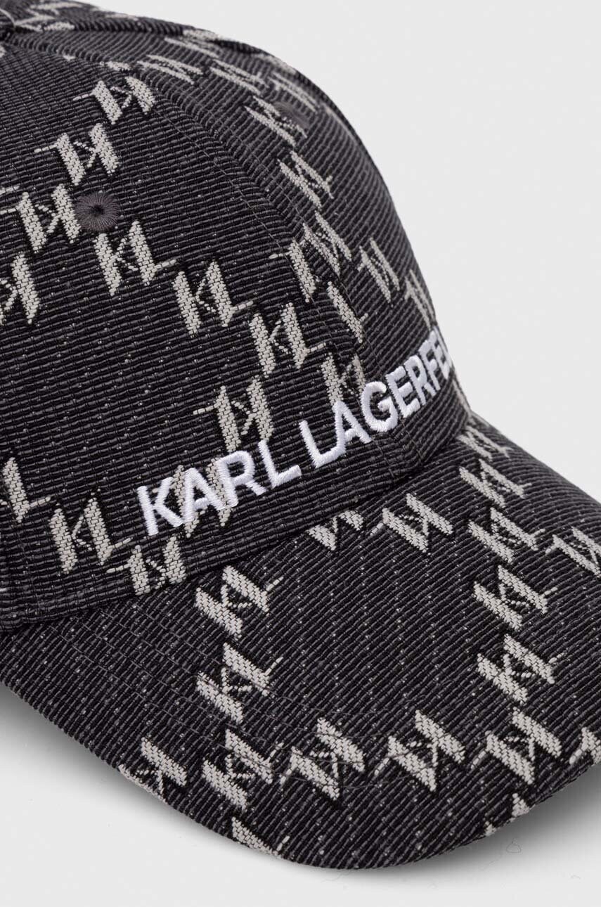 Кепка Karl Lagerfeld колір сірий візерунок