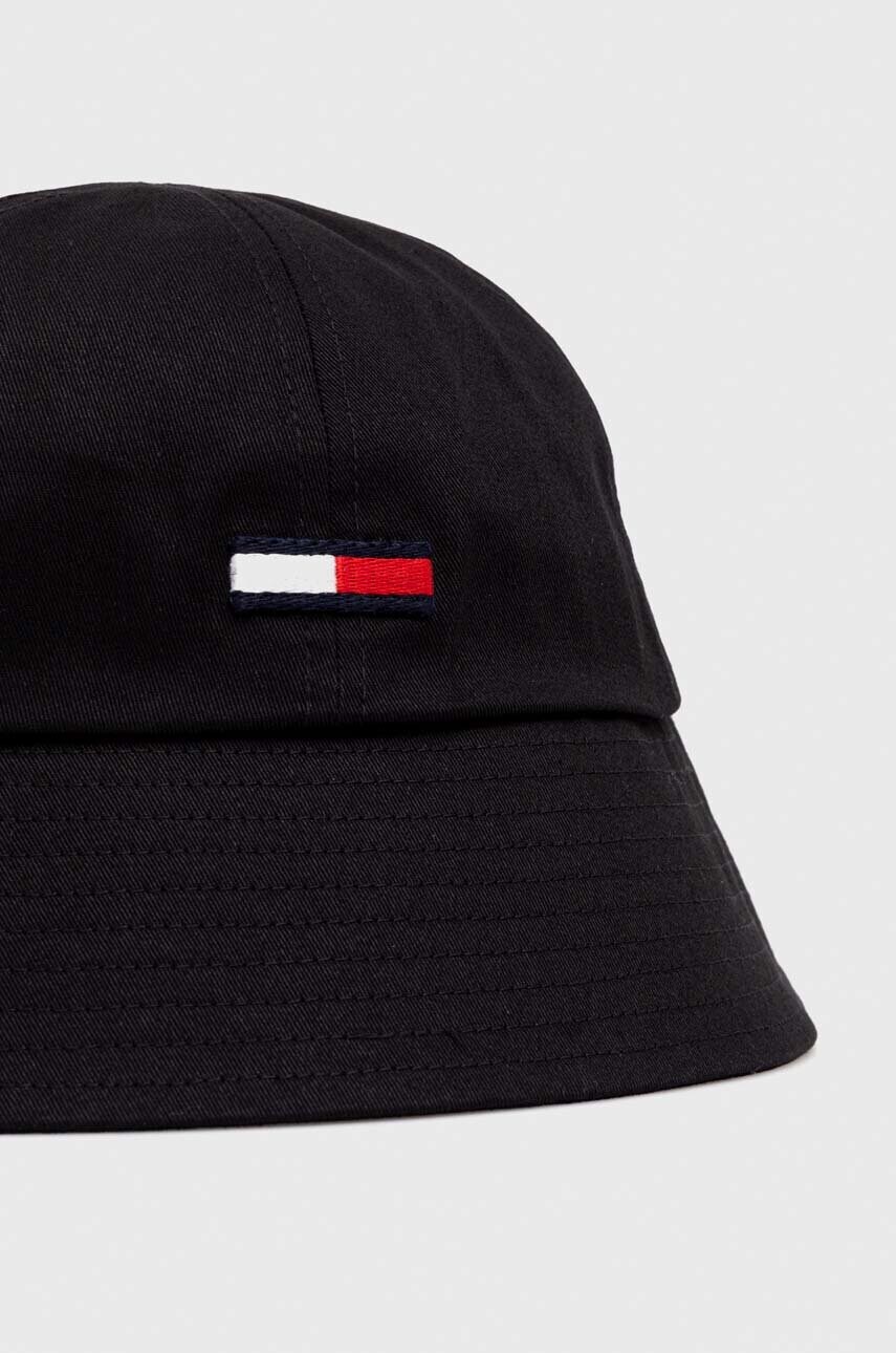 Бавовняний капелюх Tommy Jeans колір чорний з бавовни