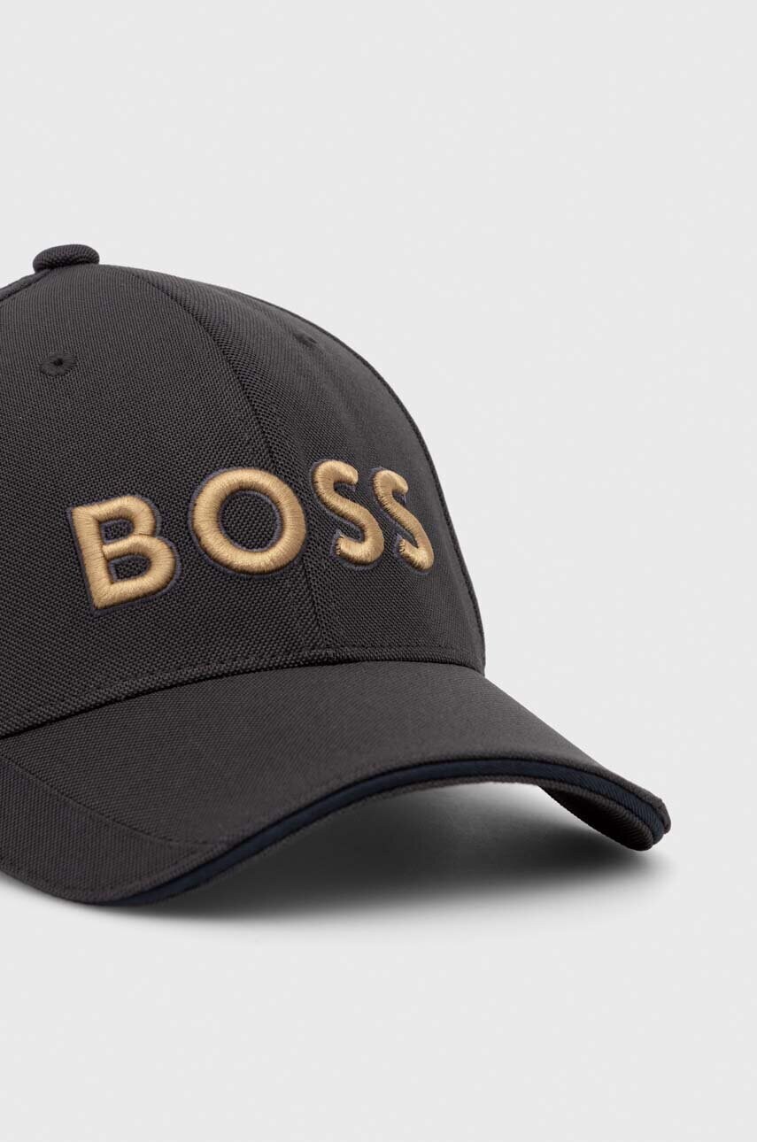 Кепка Boss Green BOSS GREEN колір чорний з аплікацією