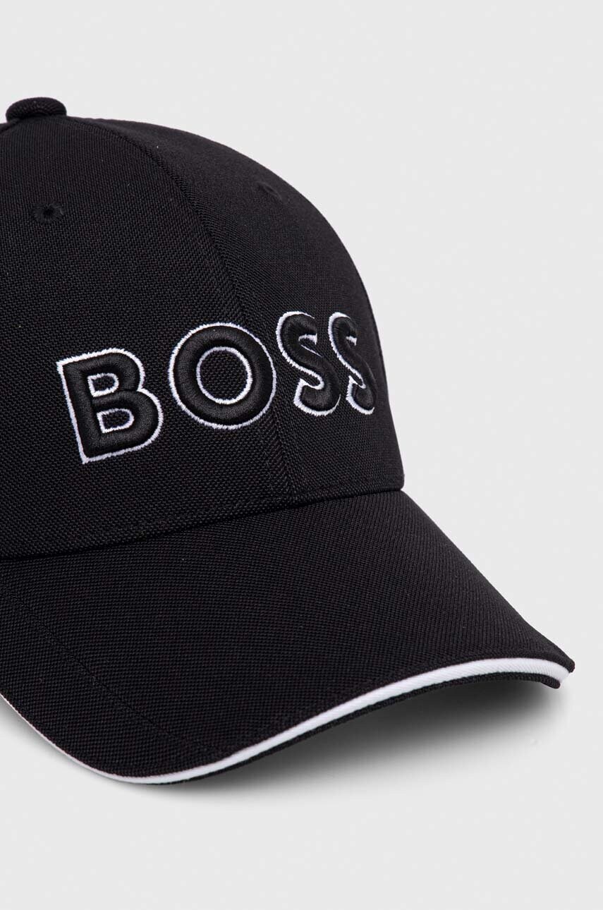 Кепка Boss Green BOSS GREEN колір чорний з аплікацією