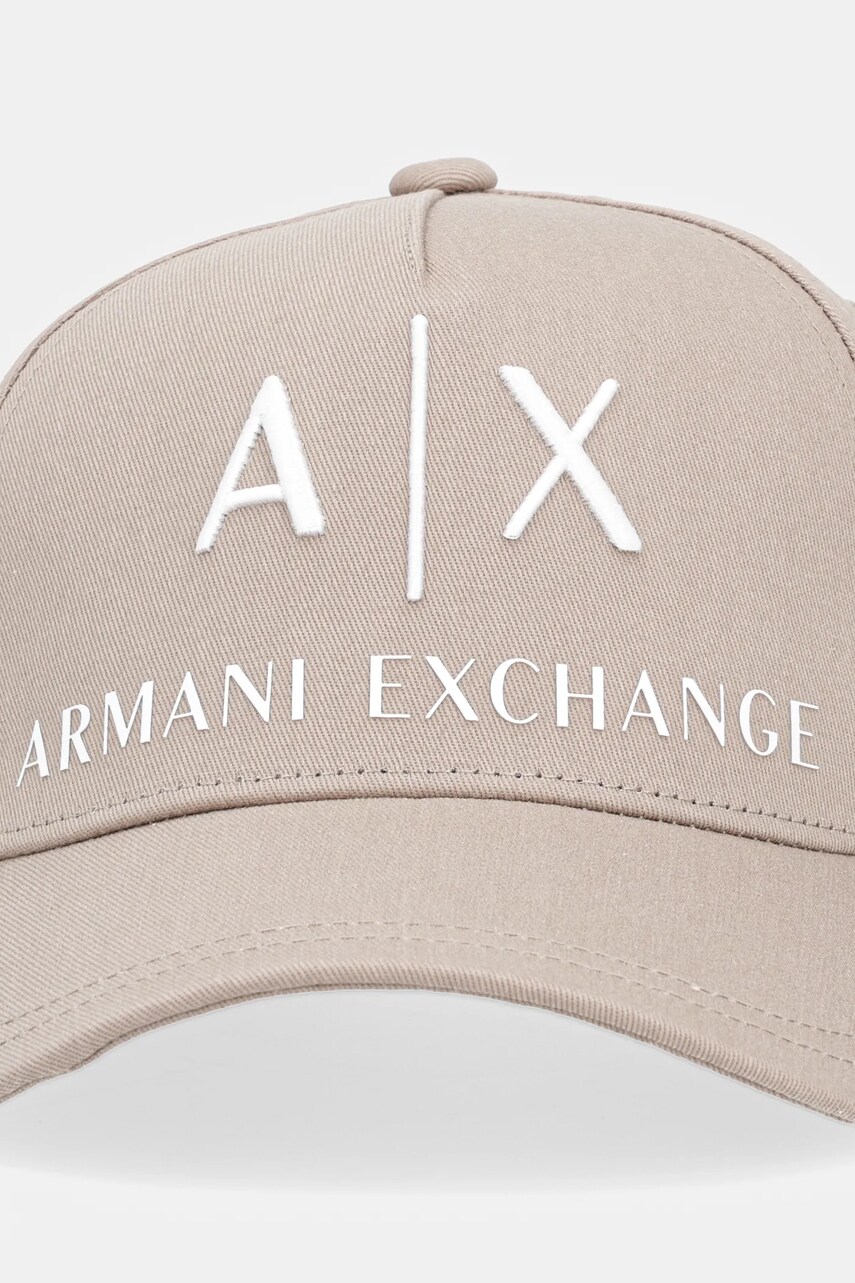 Кепка Armani Exchange колір зелений з аплікацією